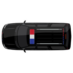 Police car top view vector