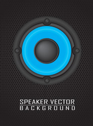 speaker over grille background vector