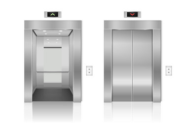 3d realistic blank empty opened and closed vector image