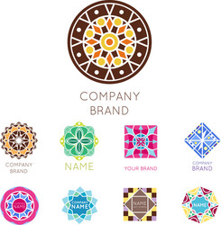 abstract triangular polygonal shape kaleidoscope vector image