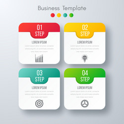 four square infographics vector