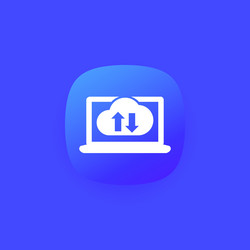 sync with cloud synchronization icon for apps vector image