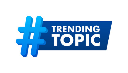 trending topic icon badge ready for use in web vector image