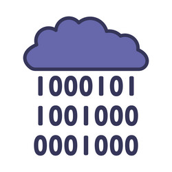cloud data stream icon vector image