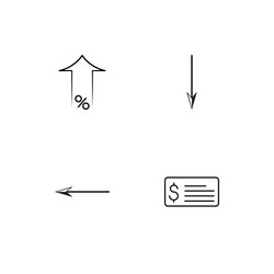 commerce linear icons set simple outline vector