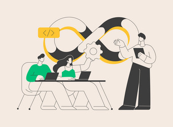 devops team abstract concept vector image