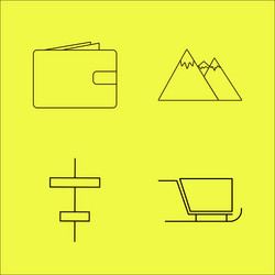 essential linear icon set vector image