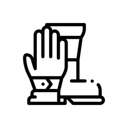 firefighter icon thin linear style design vector image