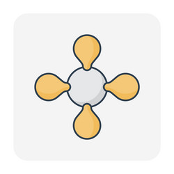 gas molecule icon vector image
