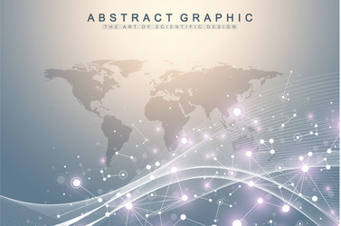 geometric graphic background molecule vector image