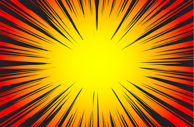 hyper speed warp sun rays or explosion boom vector image
