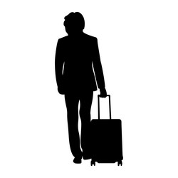 man with suitcase1 vector image