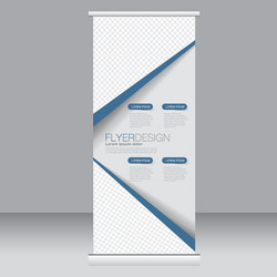 roll up banner stand template vector