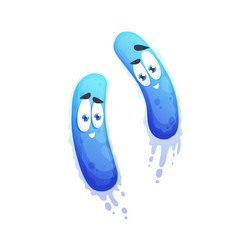 Smiling Pathogen Cells - Cute Microbe Duo vector image