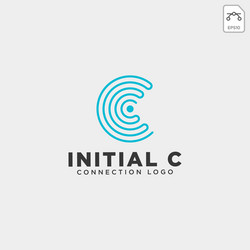 Wifi Connection Logo - C Circuit vector image