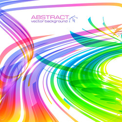Abstract Rainbow Color Swirl Background vector image