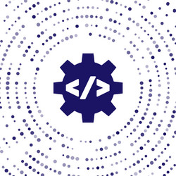 blue web design and front end development icon vector image