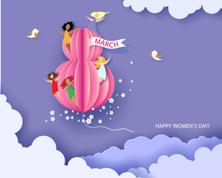 Card for 8 march womens day vector