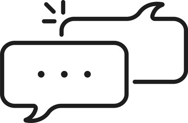 Chat Bubble Icon - Linear Style vector image