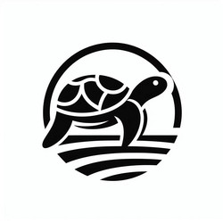 Classic Turtle Emblem Vector Image