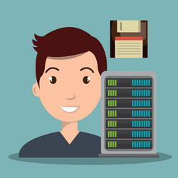 data host design vector image
