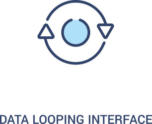 data looping interface concept 2 colored icon vector image