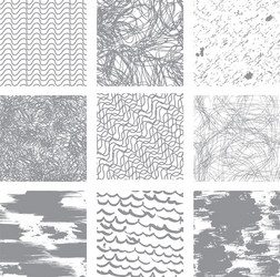 Grunge Scribble Patterns vector image