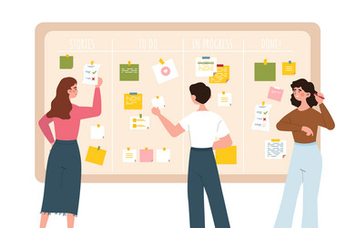 Kanban board concept vector