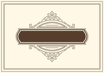 line curl frame modern decorative linear vector image