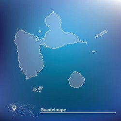 Map of guadeloupe vector