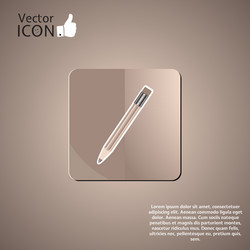 Pencil button on the background vector