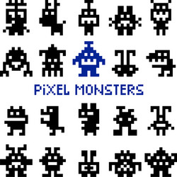 Pixel Space Invaders vector image