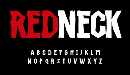 Redneck Font - Rustic ABC Type vector image
