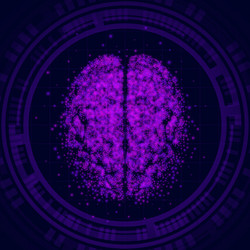 Abstract Brain Technology Background vector image