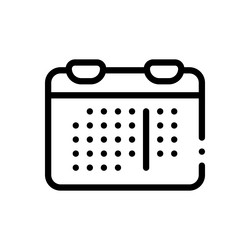 calendar icon thin linear style design isolated vector image