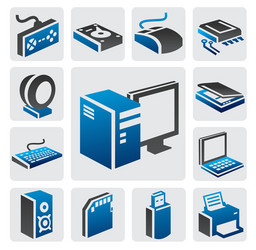 Computer Icon Set vector image