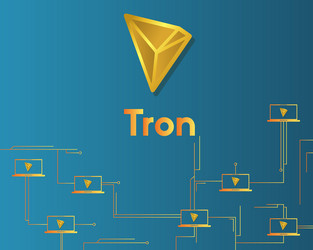 cryptocurrency tron blockchain circuit concept vector image
