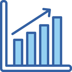 isolated workflow bars line and fill style icon vector image