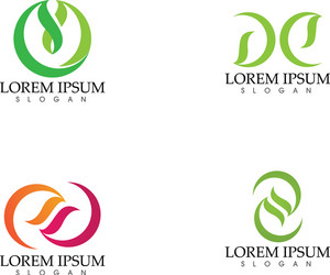 leaf green nature logo and symbol template vector