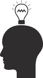 lightbulb idea vector image