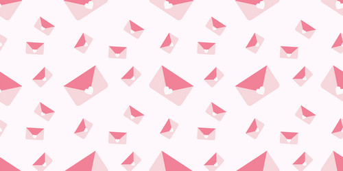 love letters seamless pattern repeating design vector image