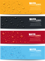 Many water drops on different color background vector