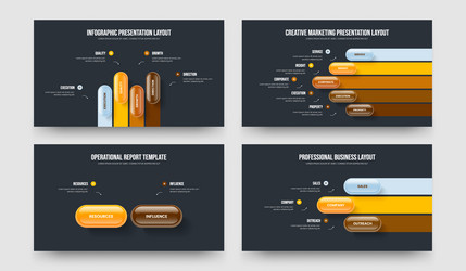 market overview 4 5 2 3 option diagram slideshow vector image