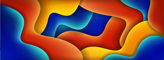 modern 3d abstract colorful realistic with paper vector image