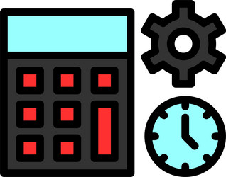 quick quotient line filled style icon design vector image
