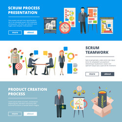 Scrum processes teamwork agile sprints software vector