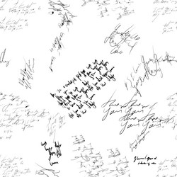 seamless pattern of handwritten text on a white vector image