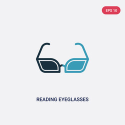 two color reading eyeglasses icon from tools vector image