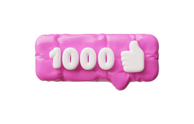 3d rectangular inflatable pink bubble with number vector image