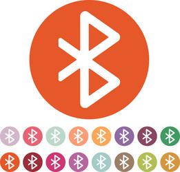 bluetooth icon network and transmission vector image
